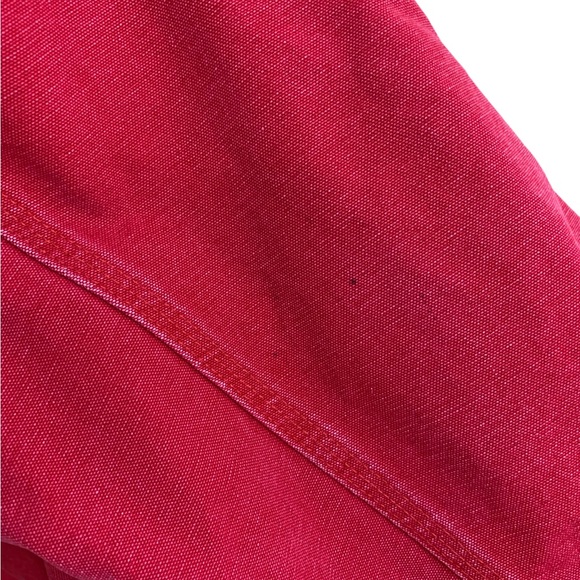 CARHARTT | Rare Vintage 90s Red Distressed Insulated Hooded Coat Jacket | Size L - Picture 15 of 16